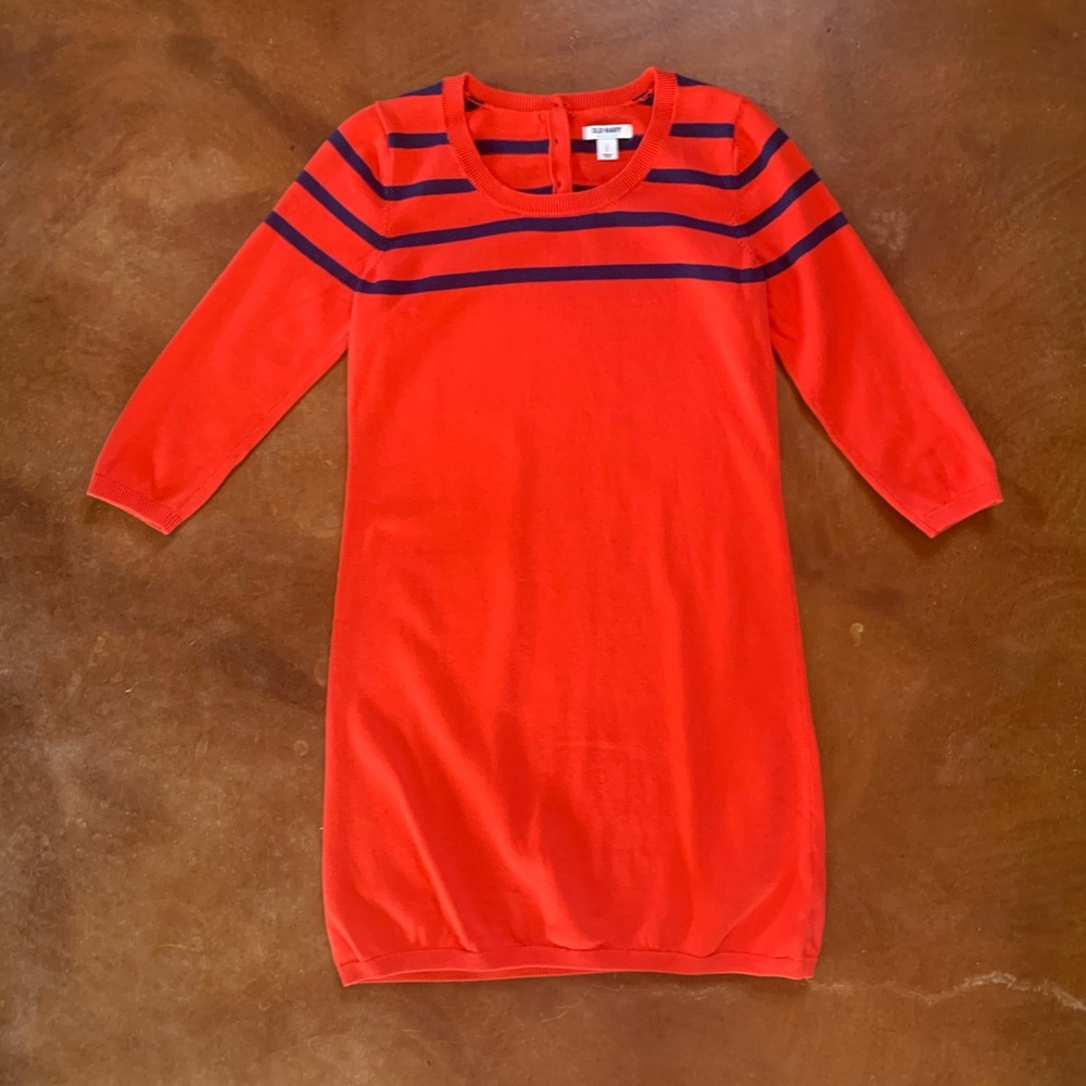 Old Navy //EUC,barely worn red/orange + navy dress